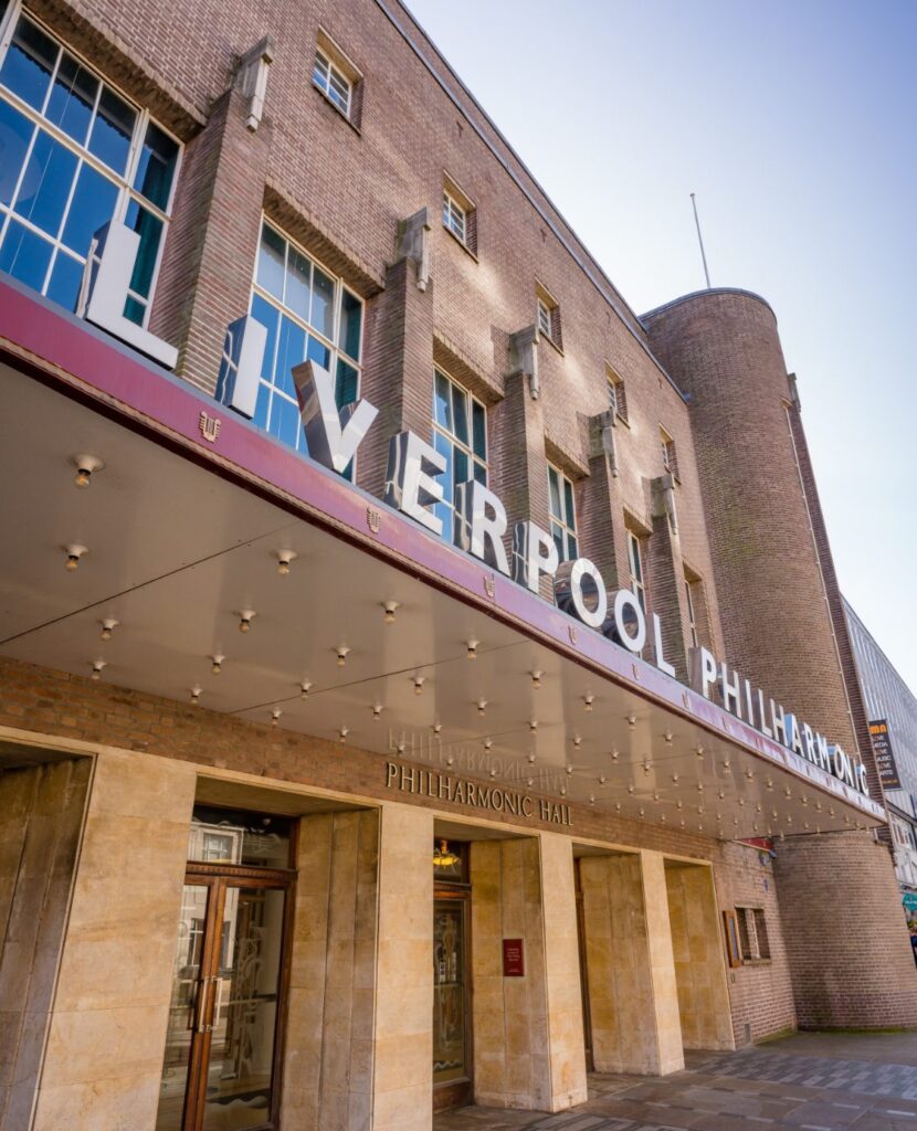 Outside the Liverpool Philharmonic