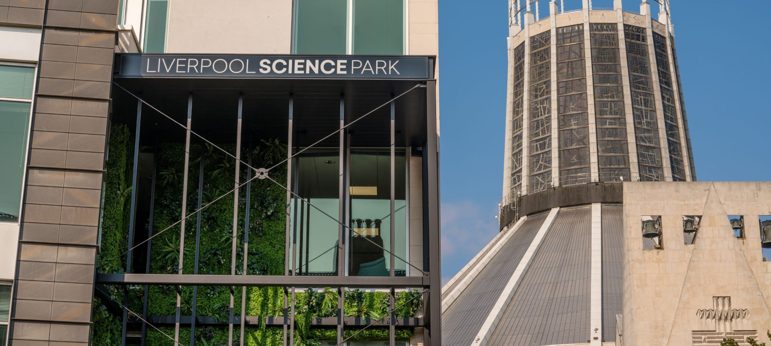 Outside Liverpool Science Park building