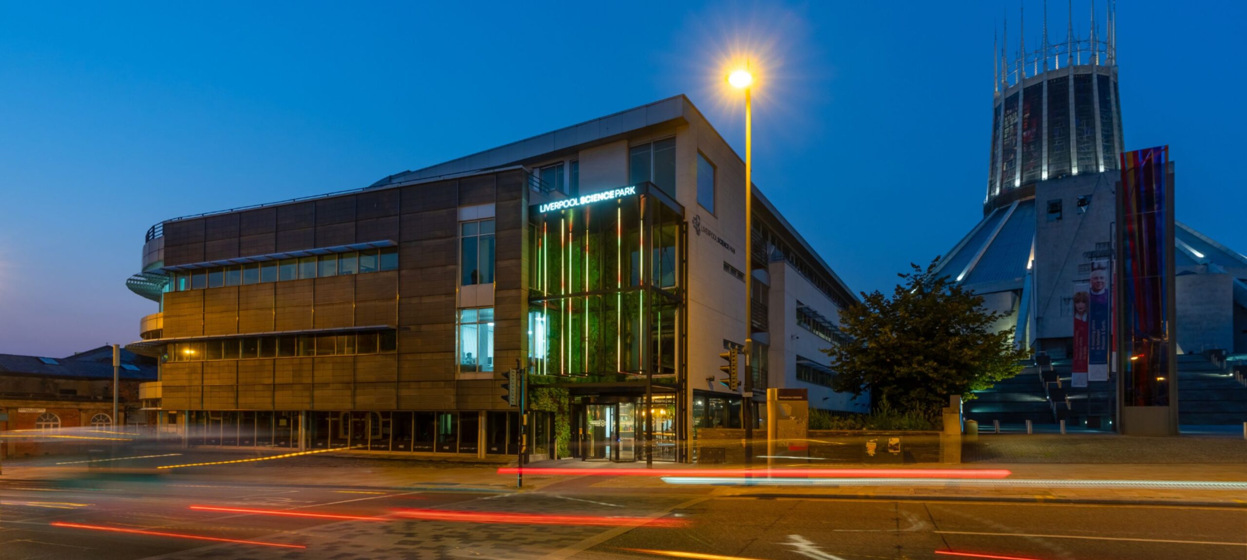Outside Liverpool Science Park building