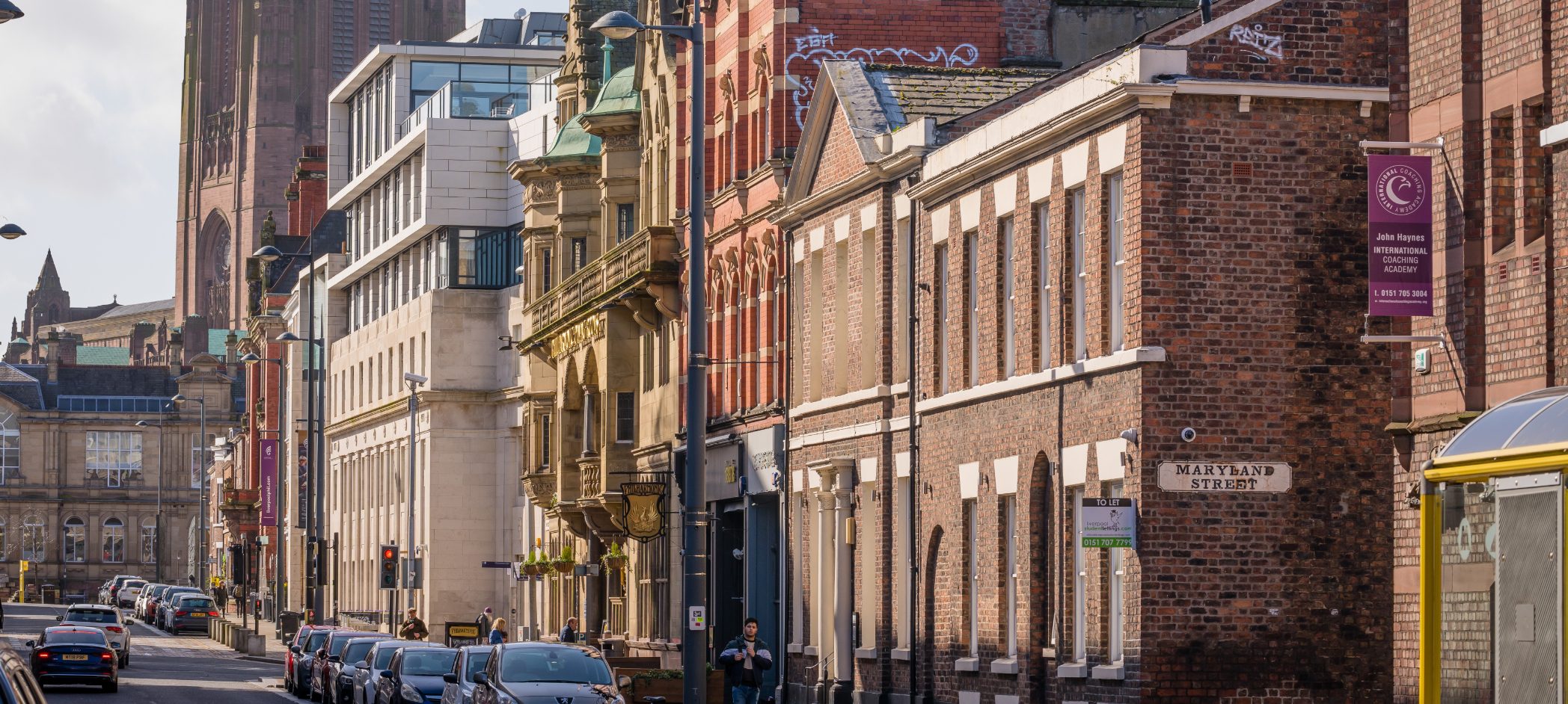 Down a street in Liverpool