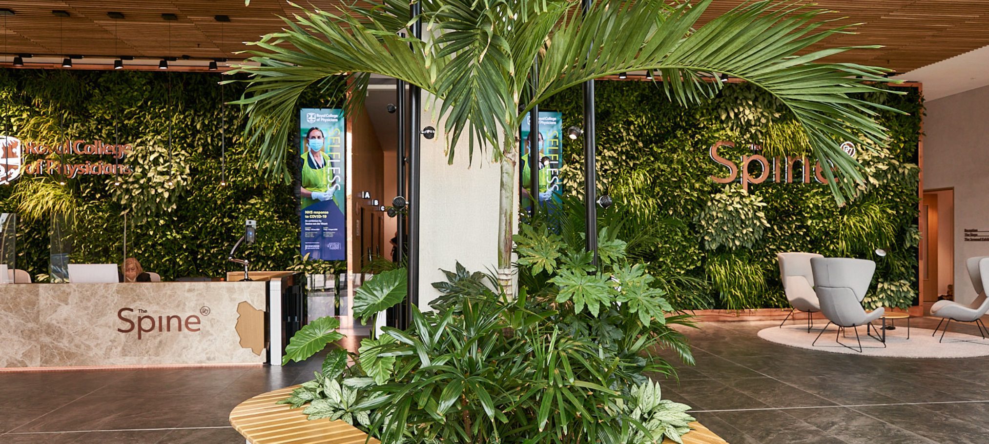 Inside the reception of The Spine